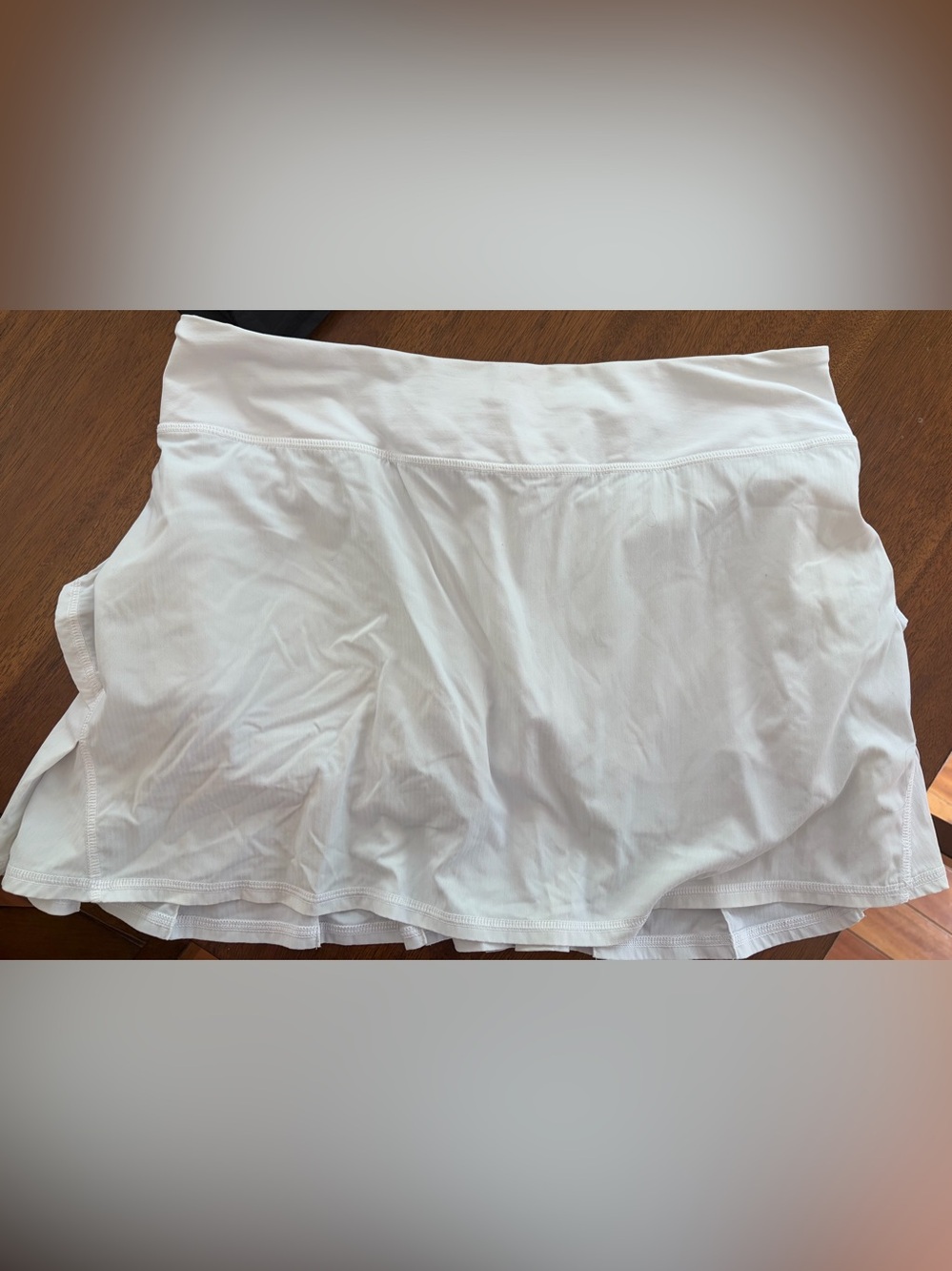 Lululemon pace setter white skirt like new with crispy tag. Size 8tall